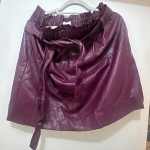 Loft Faux-Leather Skirt